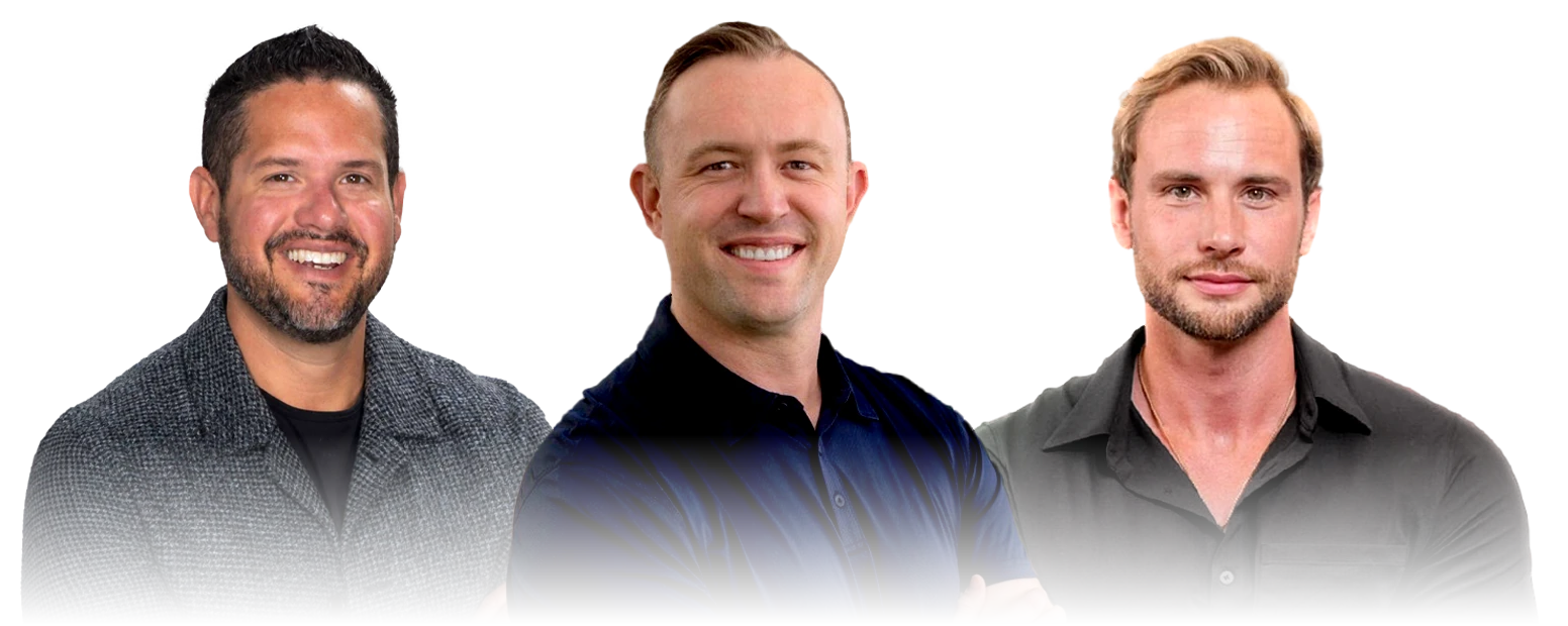 Tony Cruz, Drew Johnstun and Jake Randolph, co-founders of 3AI, standing together